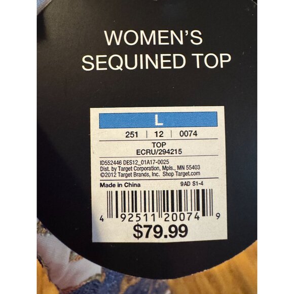 NWT Tracy Reese for Neiman Marcus + Target Designer Collaboration Sequin Top - Picture 3 of 11